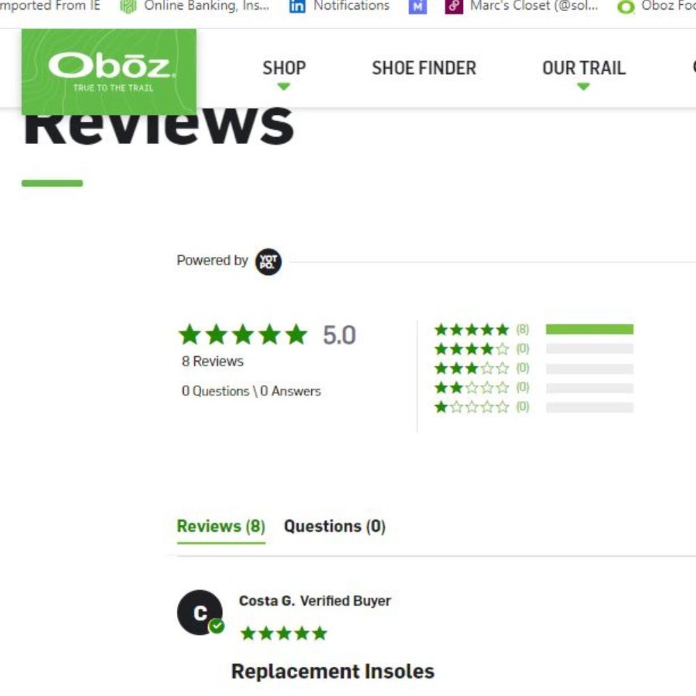 Men's Mylar OFIT insoles Bundle Qty 3 Oboz , durable, support, comfort NIB, $120 - Picture 16 of 16